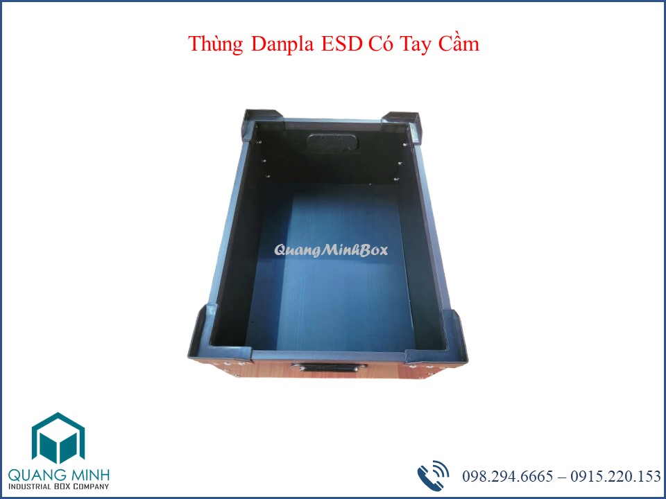 Thùng Danpla ESD Có Tay Cầm