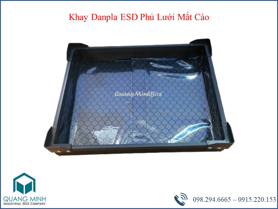 Khay Danpla ESD Phủ Lưới Mắt Cáo